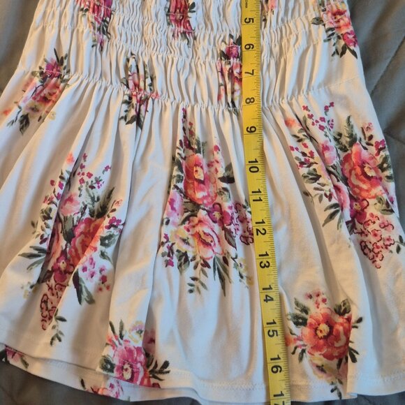 Marci ruched shirt size XS white floral - Picture 4 of 4